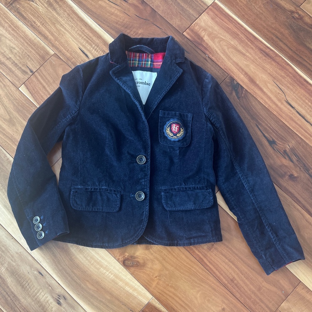 Abercrombie Classic Navy Blue Velvet Blazer/Jacket size M